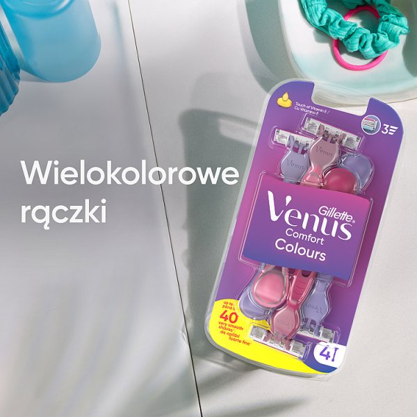 Gillette Venus Comfort Colours Maszynki Jednorazowe Do Golenia, Opakowanie 6 Sztuk