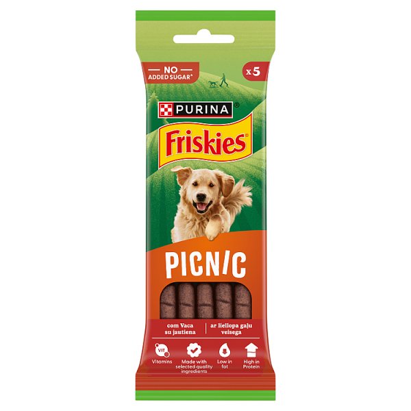 Friskies Picnic Uzupełniająca karma dla dorosłych psów z wołowiną 42 g (5 sztuk)