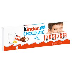 Kinder Chocolate Batonik z mlecznej czekolady z nadzieniem mlecznym 150 g (12 sztuk)