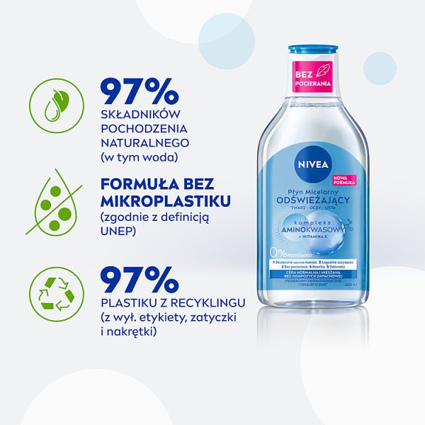 Nivea Płyn Micelarny Odświeżający cera normalna i mieszana