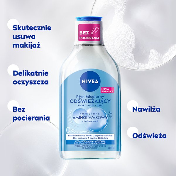 Nivea Płyn Micelarny Odświeżający cera normalna i mieszana