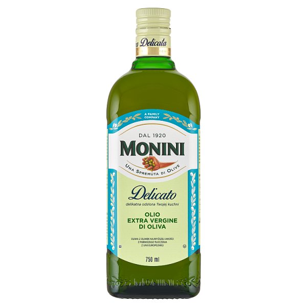Monini Delicato Oliwa z oliwek najwyższej jakości z pierwszego tłoczenia 750 ml