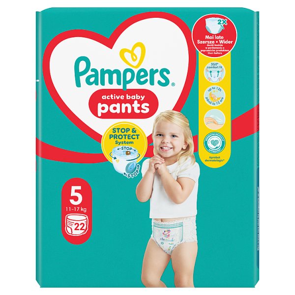 Pieluchomajtki Pampers Active Baby, rozmiar 5, pieluszki 22, 11kg-17kg