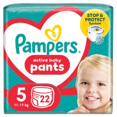 Pieluchomajtki Pampers Active Baby, rozmiar 5, pieluszki 22, 11kg-17kg