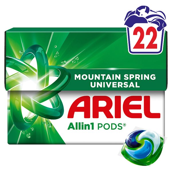 Ariel Allin1 PODS Mountain Spring Universal Kapsułki Do Prania, 22 Prań