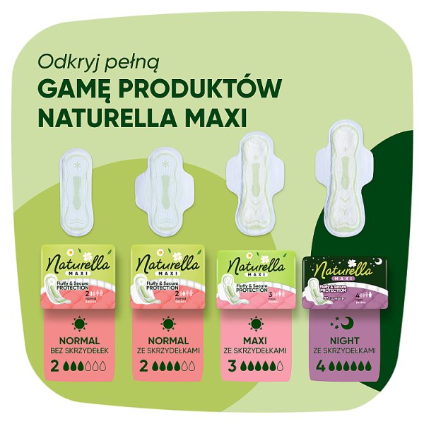 Naturella Maxi Podpaski Normal Ze Skrzydełkami, rozmiar 2, 18