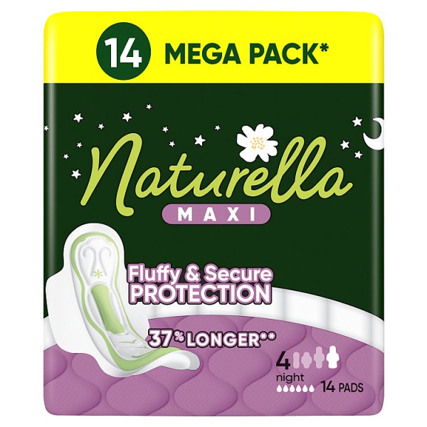 Naturella Maxi Podpaski Night Ze Skrzydełkami, rozmiar 4, 14