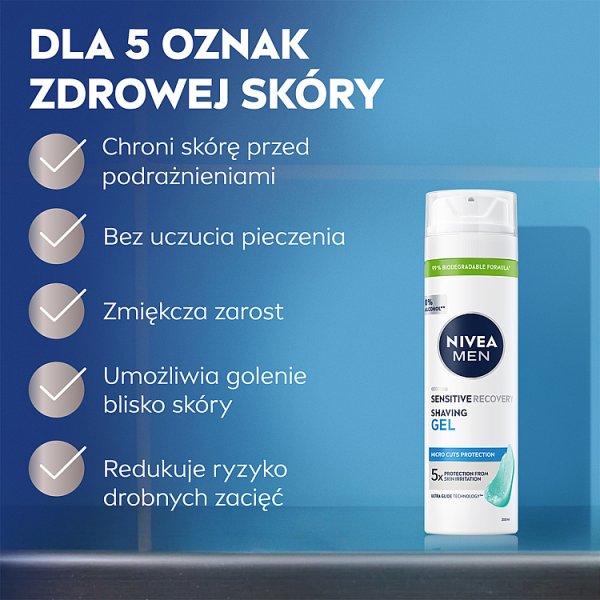 Nivea MEN Sensitive Recovery Regenerujący ŻEL DO Golenia 200 ml