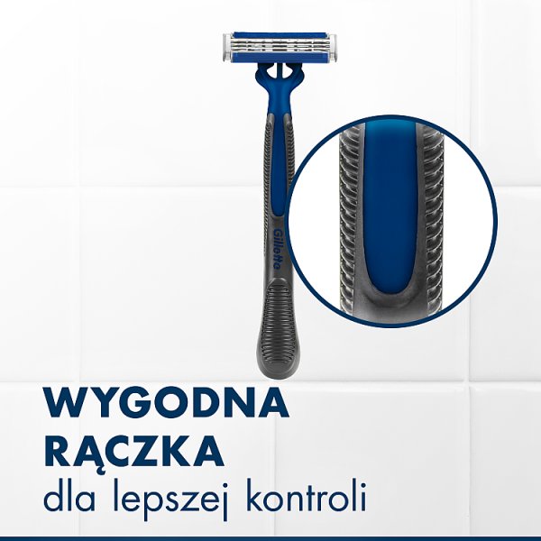 Gillette Blue3 Comfort Slalom Jednorazowa maszynka do golenia dla mężczyzn, 3 sztuk