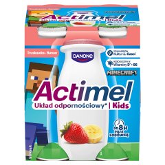 Actimel Kids Napój jogurtowy o smaku truskawkowo-bananowym 400 g (4 x 100 g)