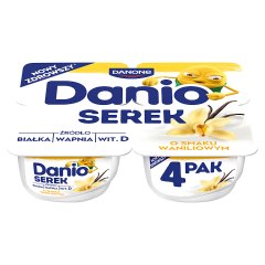 Danio Serek o smaku waniliowym 520 g (4 x 130 g)