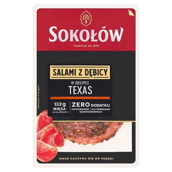 Sokołów Salami z Dębicy w obsypce texas 100 g
