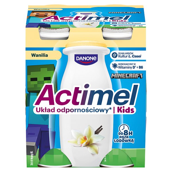 Actimel Kids Napój jogurtowy o smaku waniliowym 400 g (4 x 100 g)