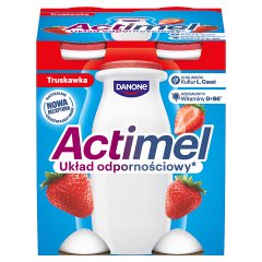 Actimel Napój jogurtowy o smaku truskawkowym 400 g (4 x 100 g)