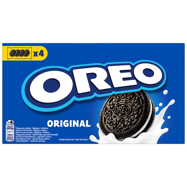Oreo Original Ciastka Kakaowe Z Nadzieniem O Smaku Waniliowym 4x44g - 176 G