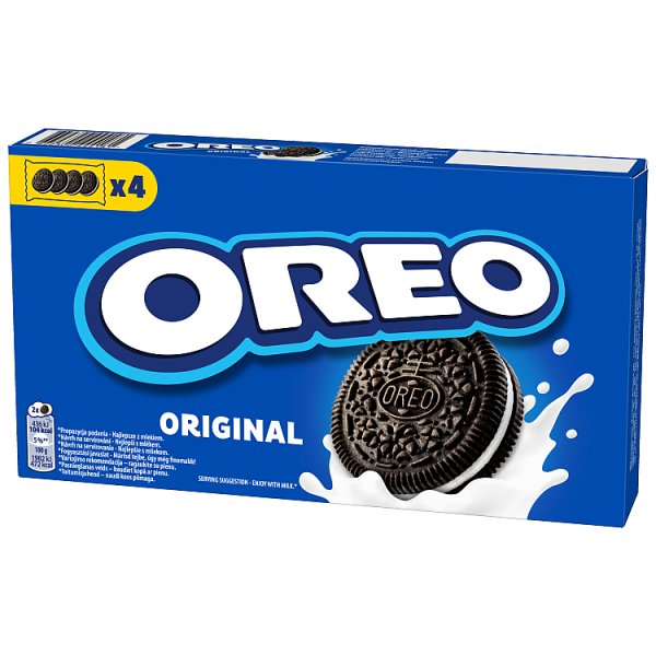 Oreo Original Ciastka Kakaowe Z Nadzieniem O Smaku Waniliowym 4x44g - 176 G