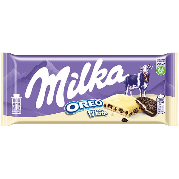 Milka Oreo White Biała czekolada 100 g
