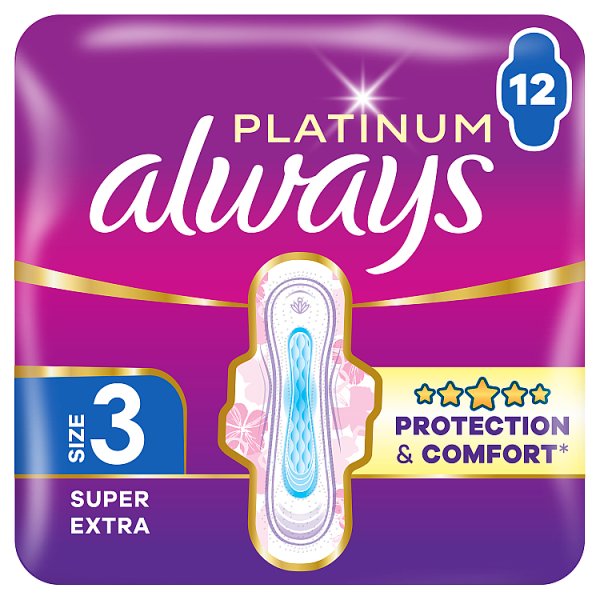 Always Platinum Podpaski Super Extra (Rozmiar 3) 12 Sztuk