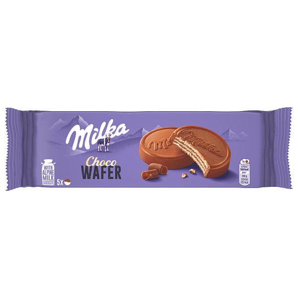 Milka Choco Wafer Wafelek z kremem kakaowym oblany czekoladą mleczną 150 g (5 x 30 g)