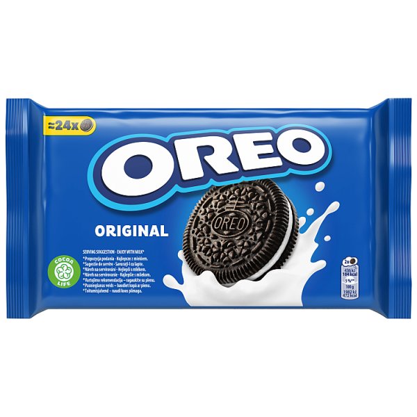 Oreo Ciastka kakaowe z nadzieniem o smaku waniliowym  264 g (24 sztuki)