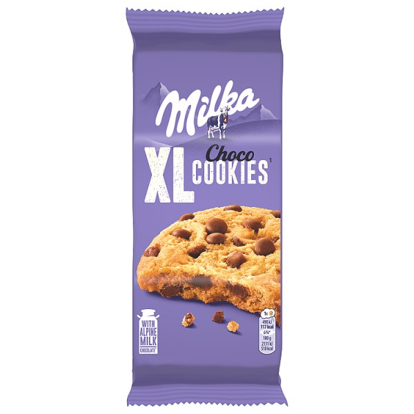 Milka XL Cookie Choco ciastka z kawałkami mlecznej czekolady - 184 g