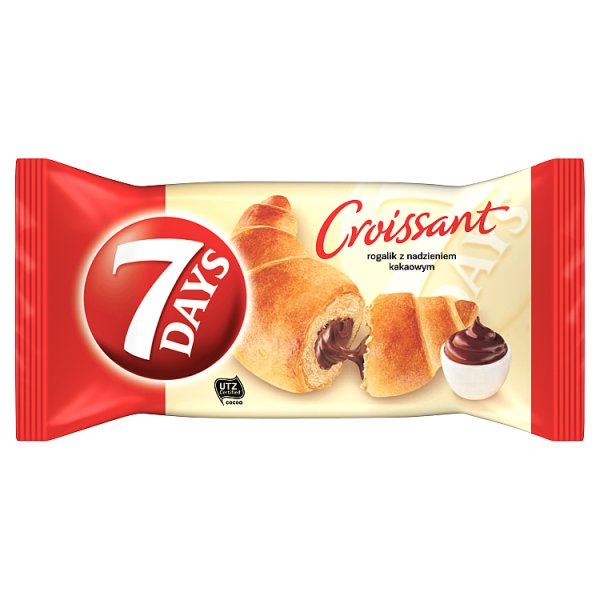 7Days Croissant rogalik z ciasta francuskiego z nadzieniem kakaowym - 60 g