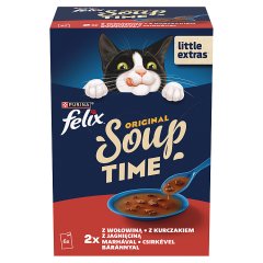 Felix Soup Time Original Karma uzupełniająca dla dorosłych kotów 6 x 48 g