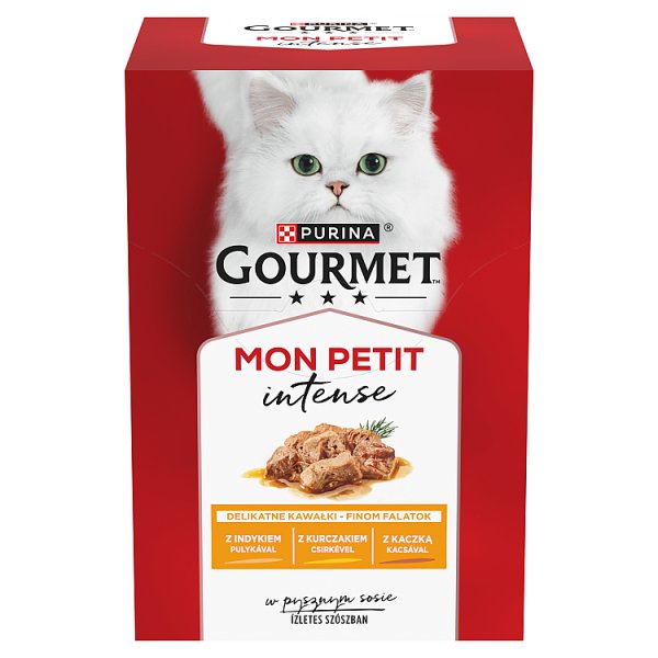 Gourmet Mon Petit Intense Karma dla kotów delikatne kawałki w pysznym sosie 6 x 50 g
