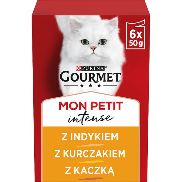 Gourmet Mon Petit Intense Karma dla kotów delikatne kawałki w pysznym sosie 6 x 50 g