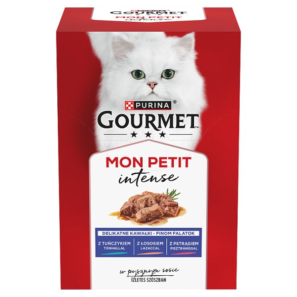 Gourmet Mon Petit Intense Karma dla kotów delikatne kawałki w pysznym sosie 6 x 50 g