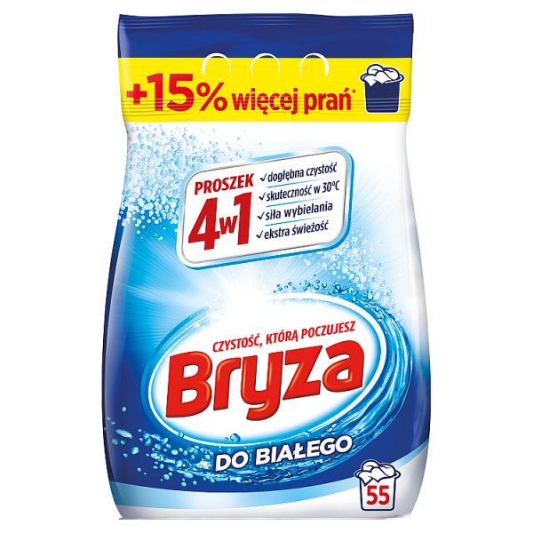 Bryza 4w1 Proszek do prania do białego 3,575 kg (55 prań)