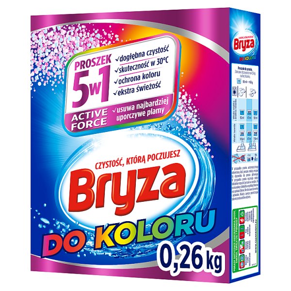 Bryza Active Force 5w1 Proszek do prania do koloru 260 g (4 prania)