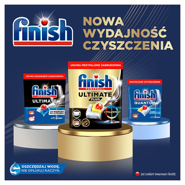 Finishl Ultimate Plus Lemon Kapsułki do mycia naczyń w zmywarce 439,2 g (36 sztuk)