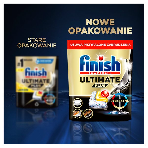 Finishl Ultimate Plus Lemon Kapsułki do mycia naczyń w zmywarce 439,2 g (36 sztuk)
