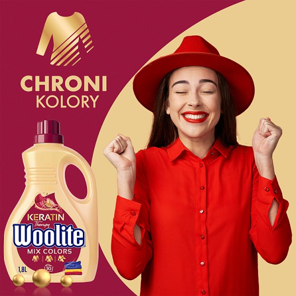 Woolite Keratin Therapy Płyn do prania do kolorów 1,8 l (30 prań)