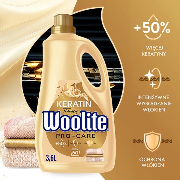 Woolite Keratin Therapy Pro-Care Płyn do prania 3,6 l (60 prań)