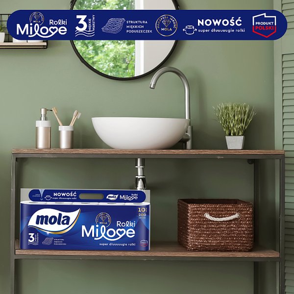 Mola Papier toaletowy rolki milove 10 rolek
