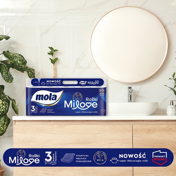 Mola Papier toaletowy rolki milove 10 rolek