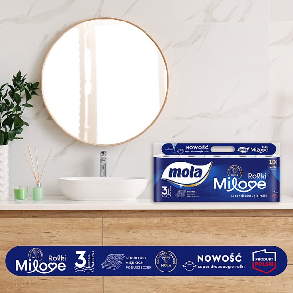 Mola Papier toaletowy rolki milove 10 rolek
