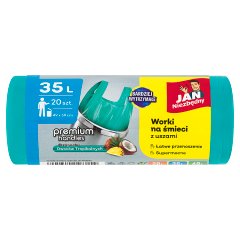 Jan Niezbędny Worki na śmieci z uszami o zapachu owoców tropikalnych 35 l 20 sztuk