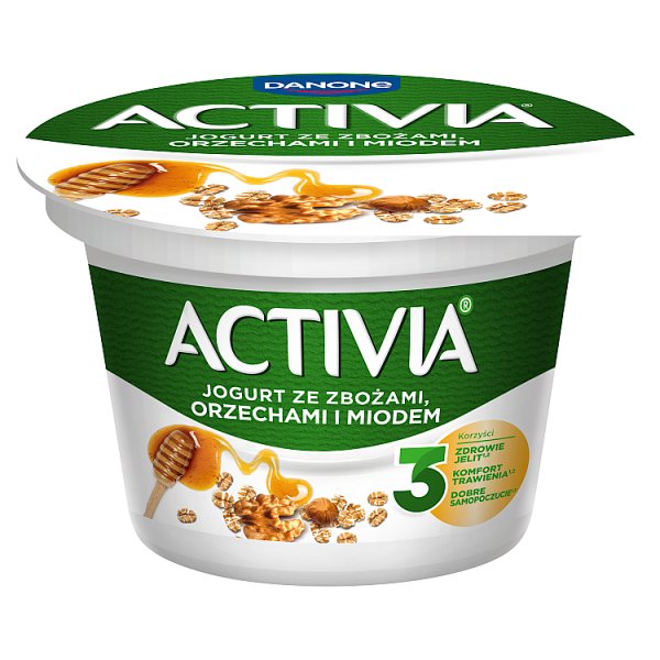 Activia Jogurt ze zbożami orzechami i miodem 165 g