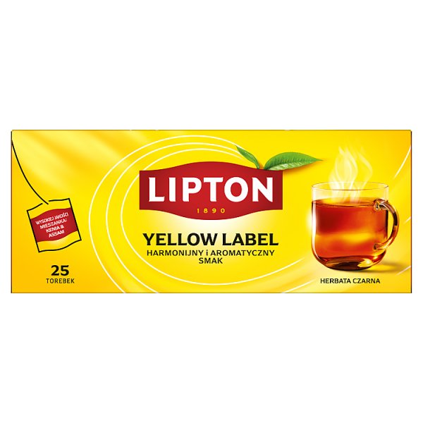 Lipton Yellow Label Herbata czarna 50 g (25 torebek)