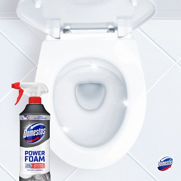 Domestos Power Foam Czyszcząca piana toaleta i łazienka 435 ml