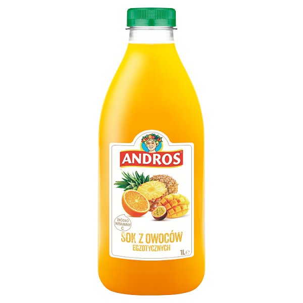 Sok 100% Andros owoce tropikalne 1l doliczana jest kaucja 50 gr 