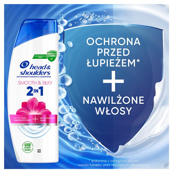 Head &amp; Shoulders Smooth &amp; Silky Szampon Przeciwłupieżowy 2 w 1 330 ml. Efekt Świeżości