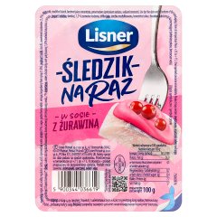 Lisner Śledzik na raz w sosie z żurawiną 100 g