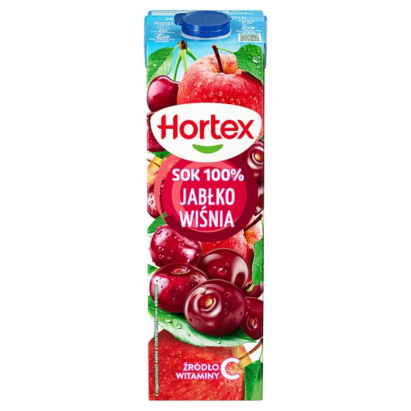 Hortex Sok 100 % jabłko wiśnia 1 l