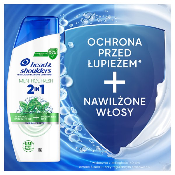 Head &amp; Shoulders Menthol Fresh Szampon Przeciwłupieżowy 2 w 1 330 ml. O Zapachu Mentolu