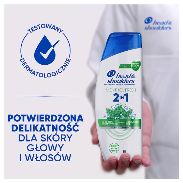 Head &amp; Shoulders Menthol Fresh Szampon Przeciwłupieżowy 2 w 1 330 ml. O Zapachu Mentolu
