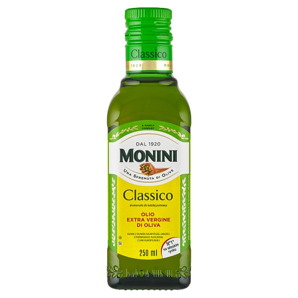 Monini Classico Oliwa z oliwek najwyższej jakości z pierwszego tłoczenia 250 ml